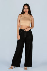 Jeans Wide Leg Monaco Negro