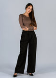 Top Algodon Cuello Redondo Mocca