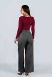Top Algodon Cuello Redondo Burgundy