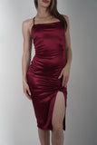 Vestido Sirena Borgoña