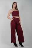 Pantalon Palazzo Kyoto Burgundy