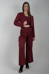 Pantalon Palazzo Kyoto Burgundy