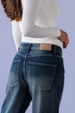 Jeans Wide Leg Monaco Azul
