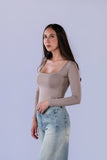 Top Viscosa Basico Beige