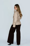 Gabardina Cuerina Beige