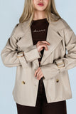 Gabardina Cuerina Beige