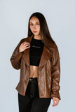 Gabardina Cuerina Chocolate