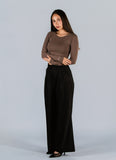 Top Algodon Cuello Redondo Mocca