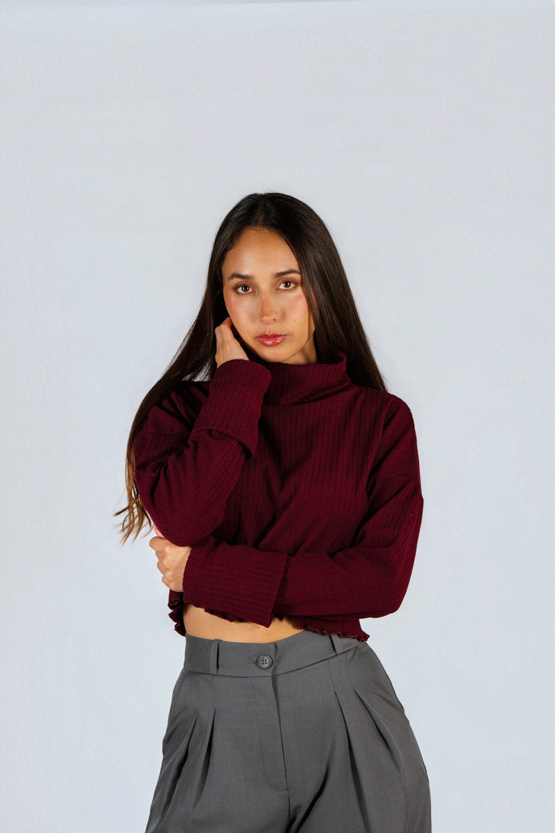 Tejido Aurora Burgundy