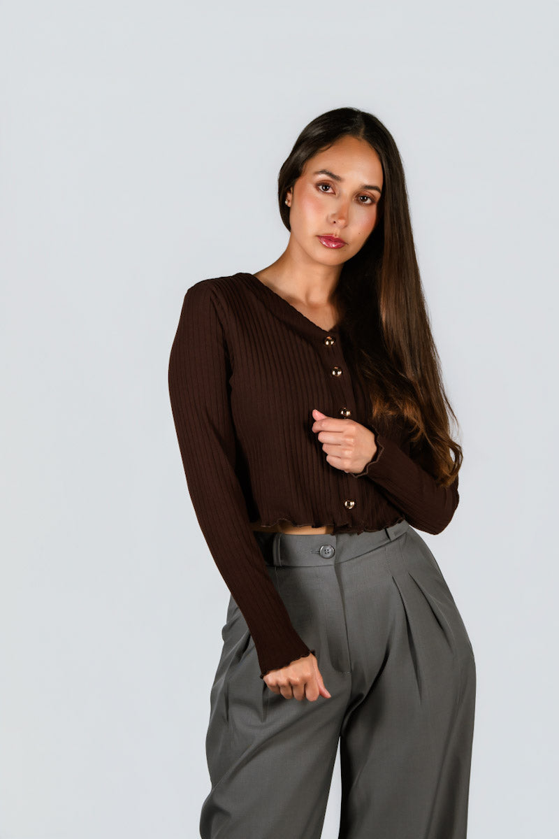 Tejido Cardigan Adeline Chocolate