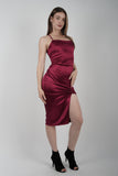 Vestido Sirena Borgoña