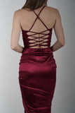 Vestido Sirena Borgoña