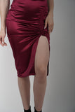 Vestido Sirena Borgoña