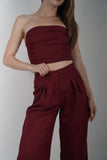 Pantalon Palazzo Kyoto Burgundy