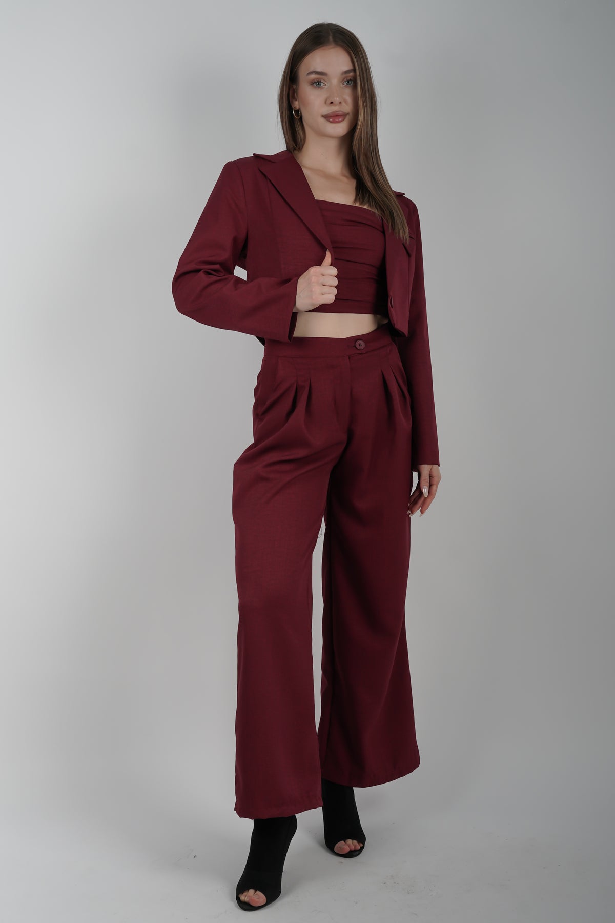 Pantalon Palazzo Kyoto Burgundy