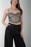 Corset Stardust Plateado Brillo