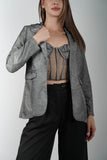 Blazer Stardust Plateado Brillo