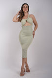 Vestido Coral Pistacho