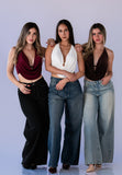 Top Drapeado Velvet Blanco
