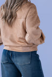 Bomber Oversized Suede Camel