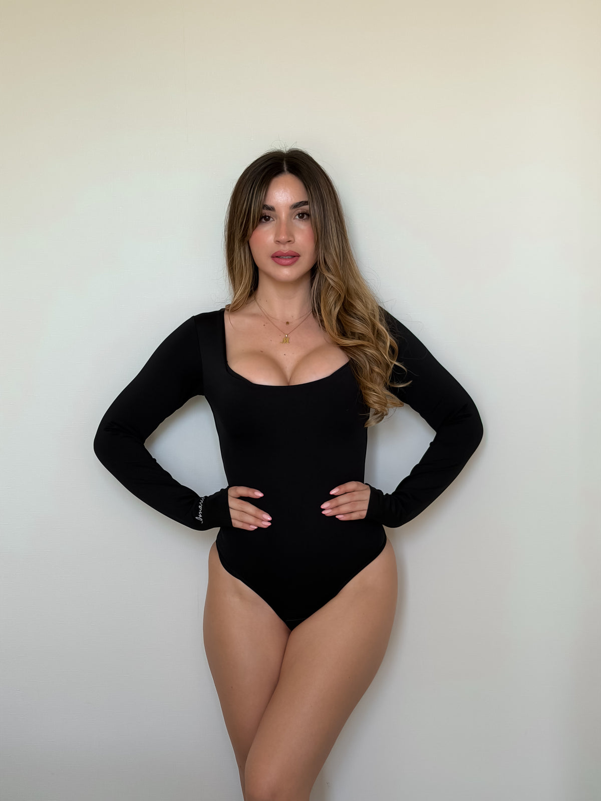 Body Sculpt Manga Larga Negro